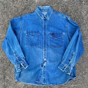 Carhartt Blue Denim Button Down Shirt